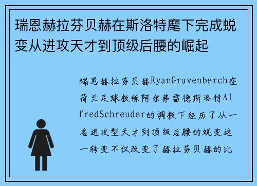 瑞恩赫拉芬贝赫在斯洛特麾下完成蜕变从进攻天才到顶级后腰的崛起